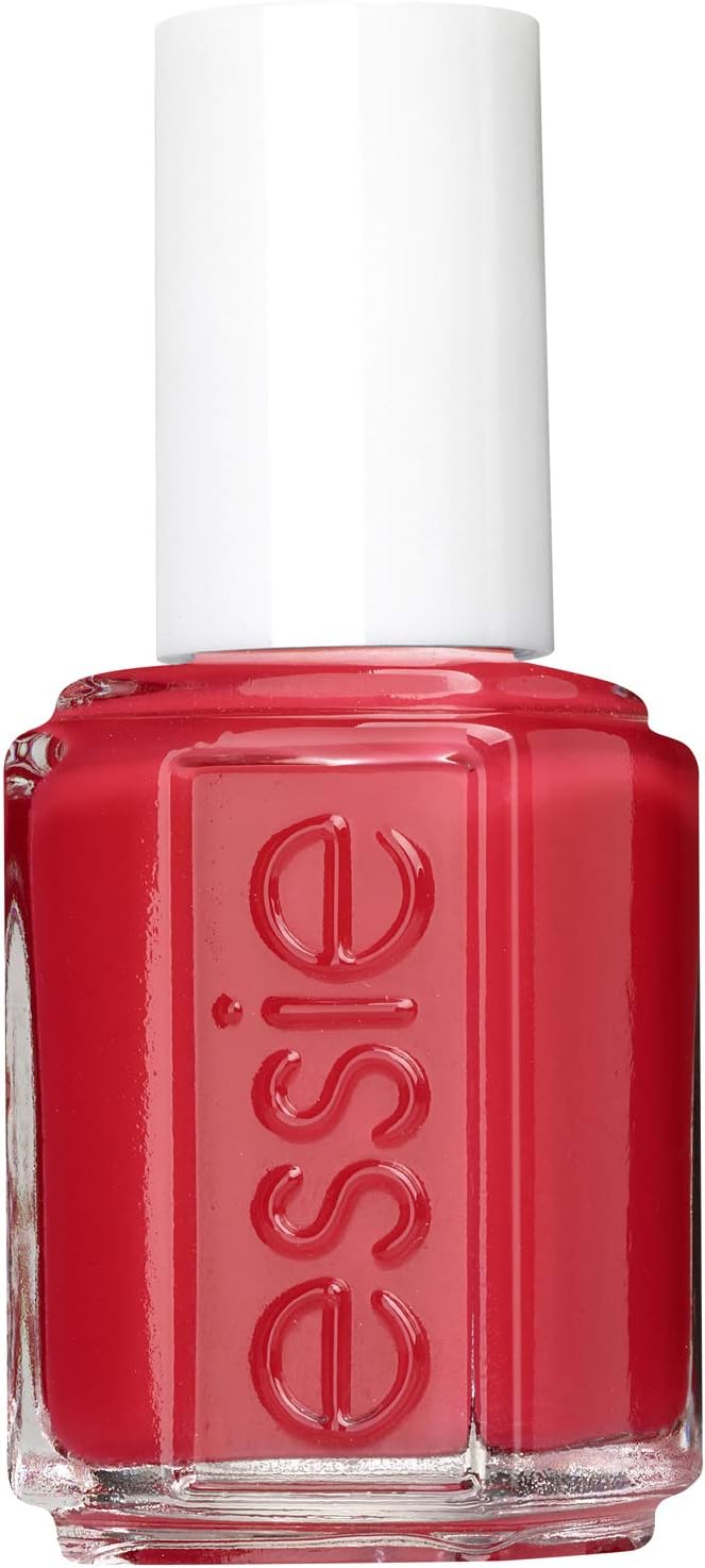 essie Original Shine & Gloss Nail Varnish, Streak Free Application, Nail Enamel 63 Too Too Hot Bright Red Pink Nail Polish 13.5 ml