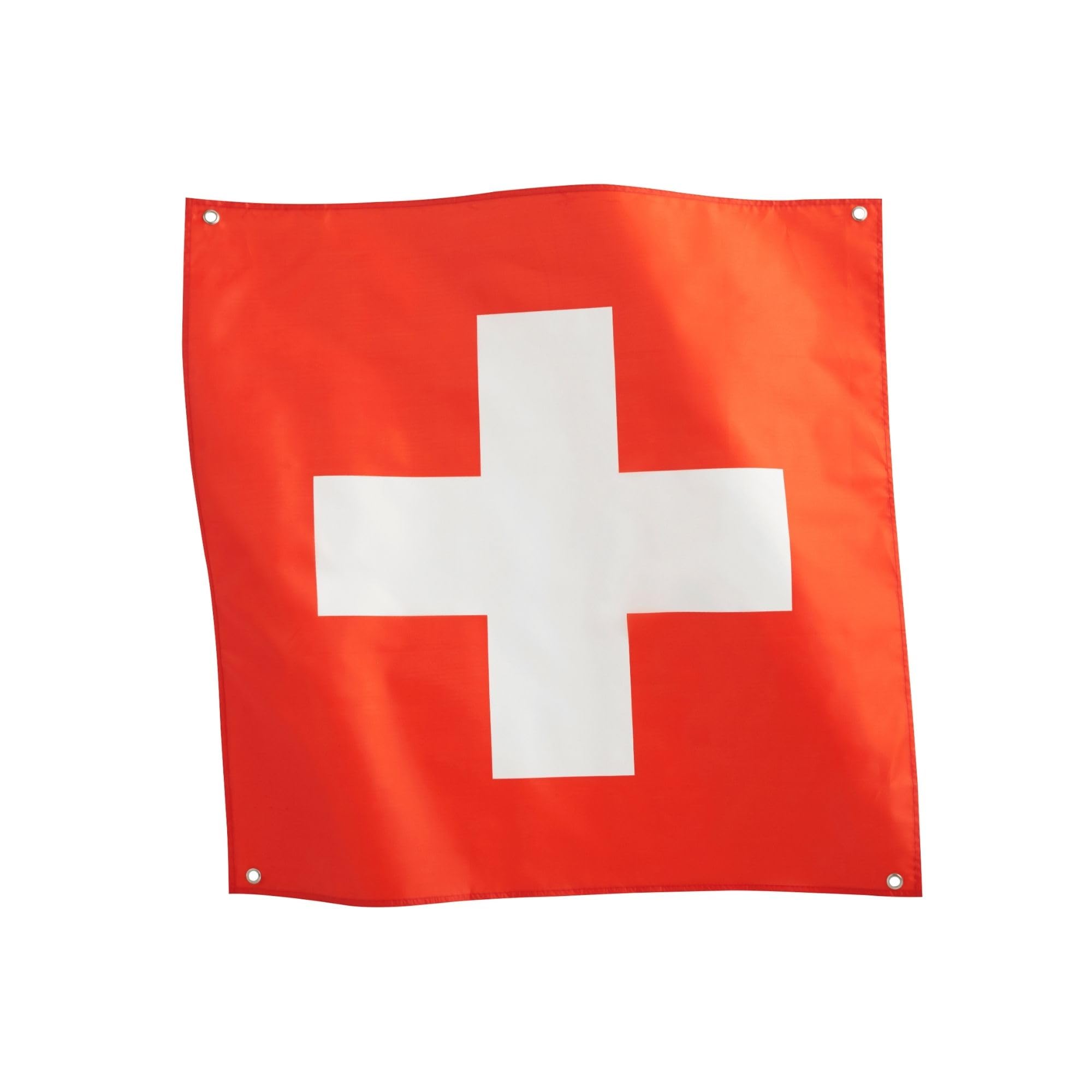 Runesol Switzerland National Flag 3x3, 91x91cm, Schweizerfahne 4 Grommets, Brass Eyelet in Every Corner, Swiss Banner, Square Swiss Flag, Republic Day, Waterproof, Inside, Outside, Epiphany — image 1