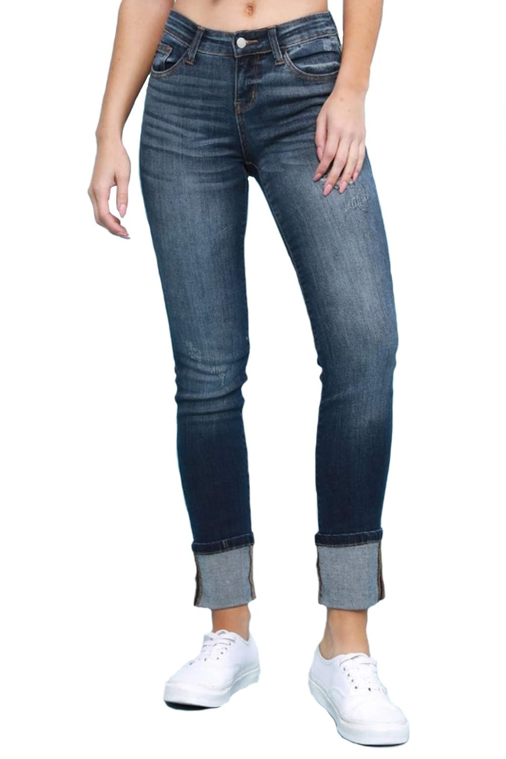 Buy Judy Blue Straight Leg Cuffed Straight Fit MidRise Jeans (1