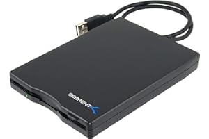 SABRENT External USB 1.44 MB 2x Floppy Disk Drive, (Black)