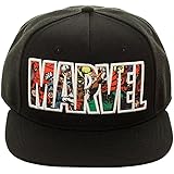 Bioworld Marvel Comic Logo Sublimated Bill Snapback Cap Hat Black