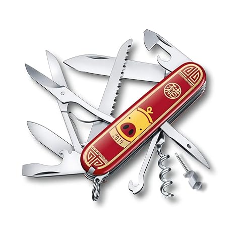 Victorinox Huntsman, 91 Mm,Year of The Pig 2019 Limited Edition Knife Red