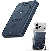 TORRAS EasyGo 10000mAh Magnetic Portable Charger Power Bank for iPhone, Fast Charging Travel Essential Wireless Battery Pack with Stand Compatible with Magsafe,17 Pro Max,Pro,16,15,14,13,12, Deep Blue