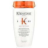 éٲ Nourishing Shampoo For Very Dry or Dull Hair, Softens and Promotes Shine, Nutritive Bain Satin Riche, Protein Enric