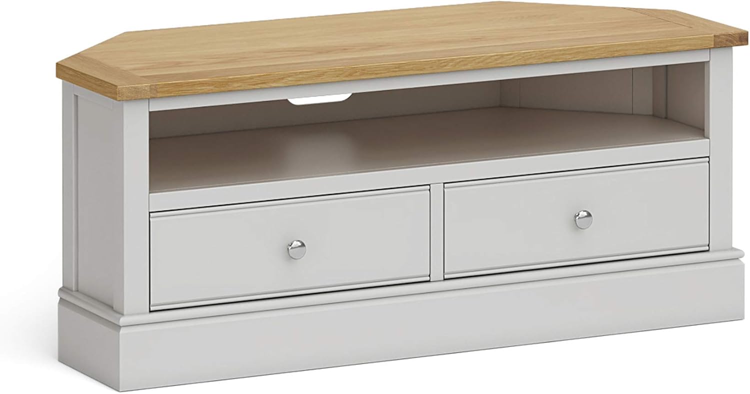 RoselandFurniture Chichester Painted Corner TV Stand TV Unit Media