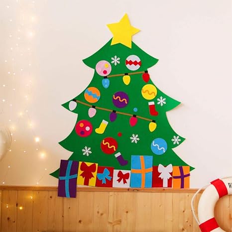 Arbol De Navidad De Tela De Fieltro 35 43 Pulgadas Decoracion De