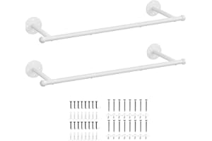 OROPY Industrial Pipe Clothing Rack Set of 2, Wall Mounted Clothes Rack, Closet Rods For Hanging Clothes, 33" Multi-purpose H