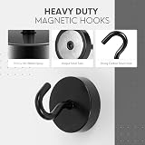 Neosmuk 60lb Extra Strong Magnetic Hooks with Hook Pack of 6 (Black) view 5