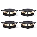 Solar Post Cap Lights Outdoor 4pack, Waterproof