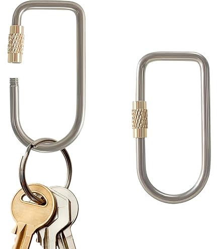 VALYRIA 3Pcs Stainless Steel Oval Split Ring Keychains - 4cm X 2.8cm Key Rings