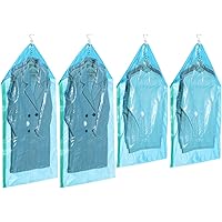 TAILI Hanging Vacuum Storage Garment Bags 3-in-1 Airtight 80% Space Saver Compression Bags for Clothes, Suits, Dress…