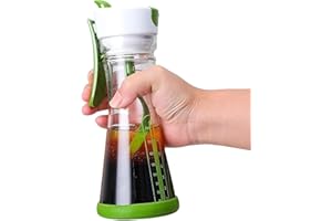 Salad Dressing Shaker Bottle, Salad Dressing Maker Bottle, Manual Salad Dressing Mixer Bottle, Safe Leakproof Salad Bottle wi