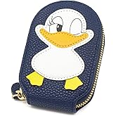 EILB Wallet Card Holder, RFID Blocking Purse,Cute Duck Small Minimalist Leather Credit for Women, Girls, Ladies (Blue)