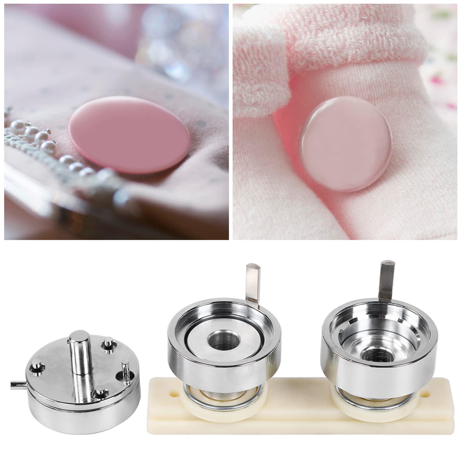 Garosa 32mm Button Maker DIY Aluminum Alloy Interchangeable Badge Die Inserts for Badge Machine Tools, Handmade Craft Accessories