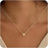SWRNR Gold Necklace for Women, Dainty 14K Gold Plated Pendant Necklaces for Women Trendy Simple Choker Chain Cubic Zirconia Circle/Interlocking/Sun/Pearl Necklace Fashion Jewelry Charm Gifts for Her
