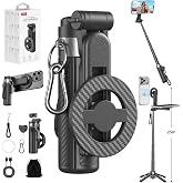 Upgrated 5-in-1 Magnetic Selfie Stick with Remote for Cell Phone 360&deg; Rotation.Can Transforms into Mini Tripod/Camera Grip/Handheld Stabilizer/Phone Stand.Extend to 25 inches
