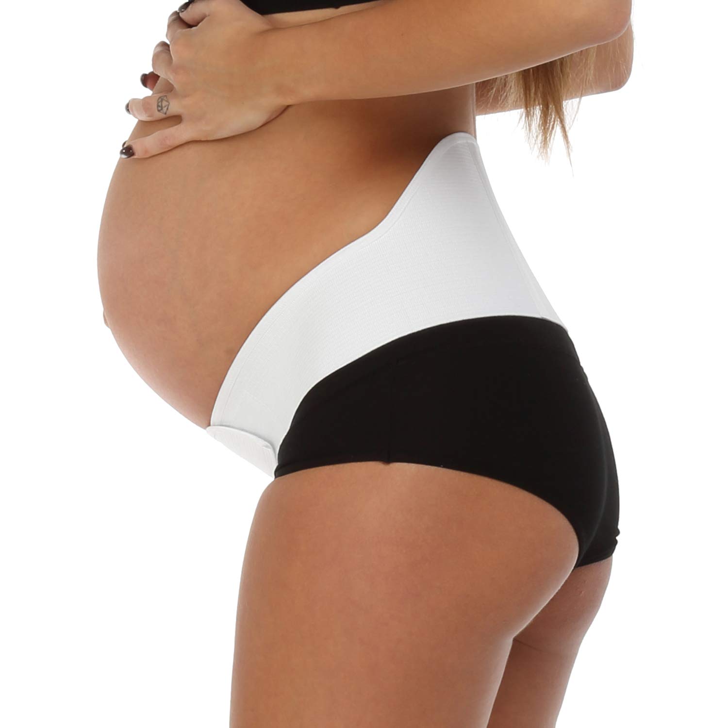 MYSANITY Maternity Belt with Lumbar Support, White, S