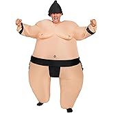 Spooktacular Creations Sumo Inflatable Costume for Adult, Funny Air Blow Up Costumes, Full-Body Sumo Costume