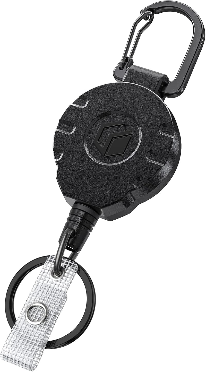 Uniclife Retractable Keychain Badge Reel Heavy Duty 80 cm Steel Wire 226 g