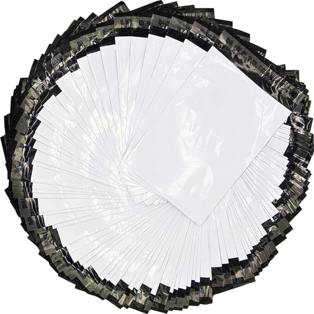 EJRange 100 Mailing Bags – Strong and Waterproof Postal Bags | Self-Seal Poly Mailers & Postage Bags for Secure Packaging, Shipping & Delivery (4 x 6 (119 x 170mm), White, Pack of 100)