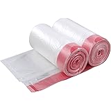 Jekiyo 8 Gallon Medium Trash Bags, Drawstring Clear Garbage Bags, 120 Counts, R