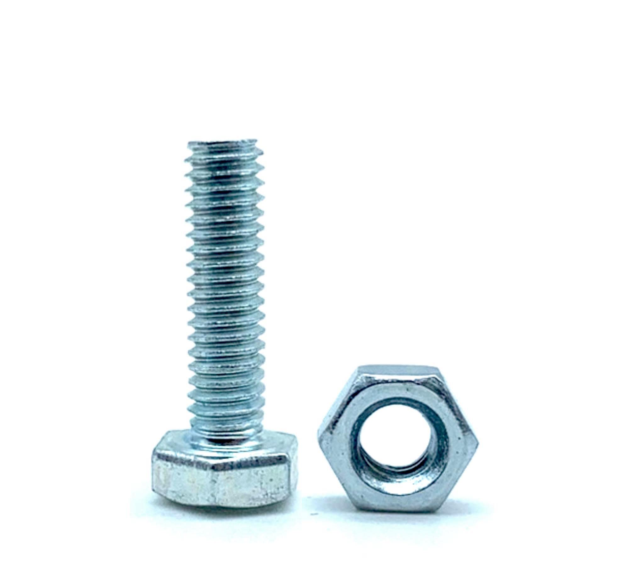 DOJA Barcelona Screws with Nuts, 50 Hexagon Bolts with 50 Nuts, M5 x 40 mm, Galvanised Steel, Bolts and Nuts, Threaded Screws and Nuts, Bolts with Nut, Hex Heads — image 1