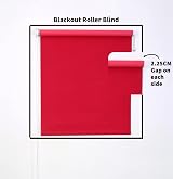 Funky Gadgets Red Blackout Roller Blind 120x210 Easy Fit Child Safe view 7