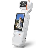 W & O Portable 2.5K Video Recorder with 180° Rotating Lens, Vlogging Camera,Pocket Body Camera with Audio & Video Recording, 7Hour Power, Handheld POV Cameras with 32GB Card(White