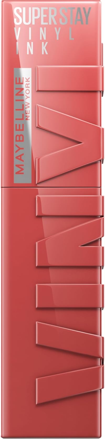 Maybelline New York Super Stay Vinyl Ink Flüssiger Lippenstift für 16H Halt & Glanz, Wischfeste & hochpigmentierte Farbe, Vinyl-Finish ohne Abfärben, Nuance: 15 Peachy, 4,2ml