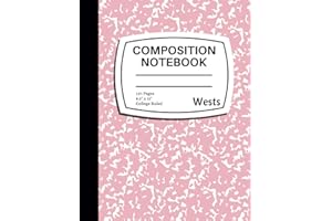 Composition Notebook College Ruled: Pastel Pink Marble Composition Book - Pink Notebook Journal for School, College, University, Work, Office Supplies - 8.5" x 11" - 110 Pages - Blank Lined Notebook