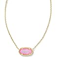 Kendra Scott Elisa Pendant Necklace for Women, Fashion Jewelry, Gold-Plated Brass, Blush Mother of Pearl