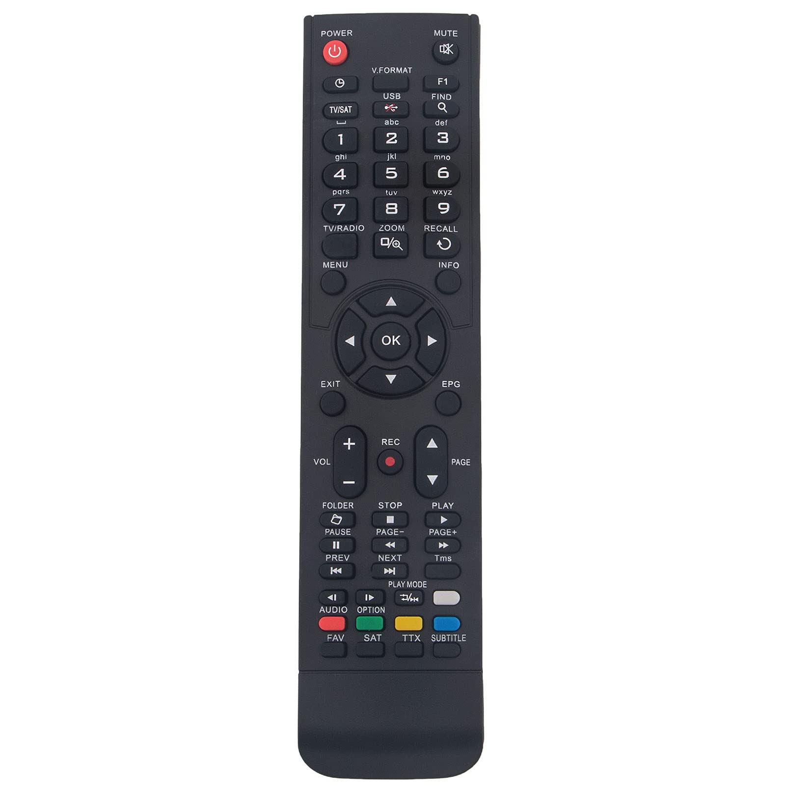 ALLIMITY Remote Control Replace fit for Amiko HD8840 ECO-TC-200 CHD-8270+ HD8140-C-SE HD8265+ HD8275+ HD8340 SSD-570 T60 HD8155 HD8240 SHD-8110 EVO-TC300