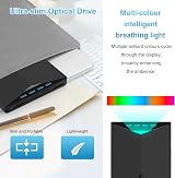 OrcoW USB 3.0 Type-C CD DVD Drive Player Burner Reader Writer w/ 4 USB SD TF view 7