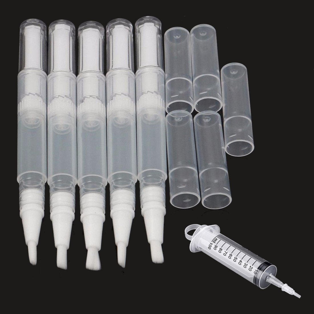 ICYANG 5 Pcs 3ml Transparent Twist Nail 