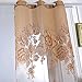PanDaDa Modern Room Floral Tulle Window Screening Curtain Drape Scarf yellow