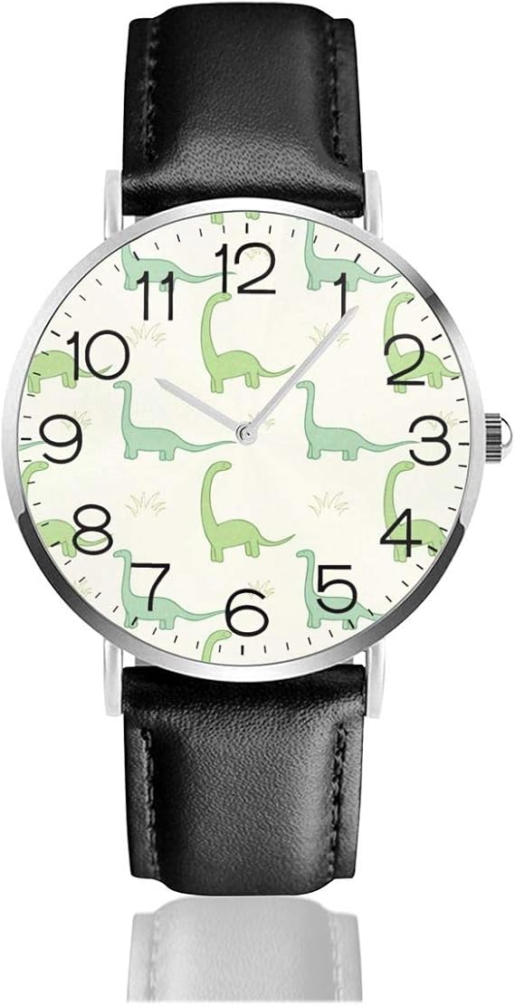 Amazon 腕時計 恐竜 かわいい 緑 レディース メンズ 通用 クオーツムーブメントアナログ ウオッチ 38mm 文字盤 30m生活防水 レザーバンド シンプル おしゃれ クラシック 時計 ビジネス 通勤 宴会 平日 成人節 ギイプ メンズ腕時計 腕時計 通販