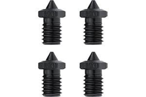 CNZTHDY 4PCS 3D Printer Extruder Hotend Hardened Steel Nozzles Kit for Prusa I3 MK4 /XL, Packed High Temperature and Wear Resistance 4PCS 0.4mm Hardened Steel Nozzle, High Speed Nozzles Replacement