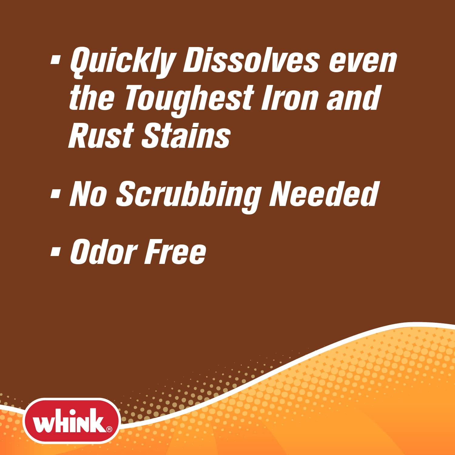 Rust-Oleum Whink Rust Stain Remover | Heavy-Duty Iron Stain Remover for White Toilets & Sinks, Colorfast Fabric & Carpets | 16 oz