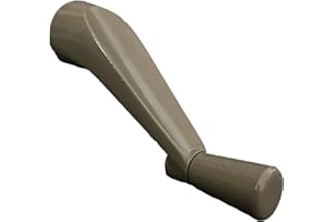 COMYZNOAH Window Crank Handle Replacement,(Single)(Stone Color) Fit to [3/8" Spline Socket Crank Handle] Spline Socket, Smooth 360-Degree Operation.Compatible Andersen Casement Operators.Material: Zinc Alloy