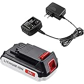 GOOALITY LBXR20 20V Lithium Battery with Charger Replace for Black and Decker 20V MAX LBXR20 LB20 LBX20 LBXR2020-OPE LBX4020 Battery and Charger