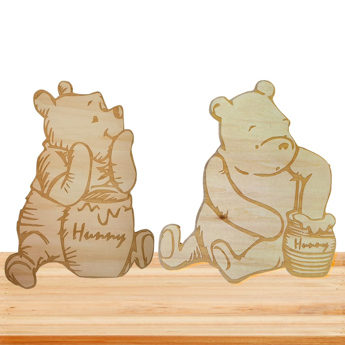 Photo 1 of 2 Pack Winnie Bear Centerpieces for Baby Shower/Gender Reveal/Birthday Party Table Decorations, Wood Bear Themed Party Sign for Room Decorations