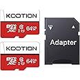 64GB Micro SD Card 2 Pack Ultra Micro SDXC Memory U1 Card Class 10 Micro SD 64GB High Speed TF Mini SD R Flash, C10, U1, 64 G