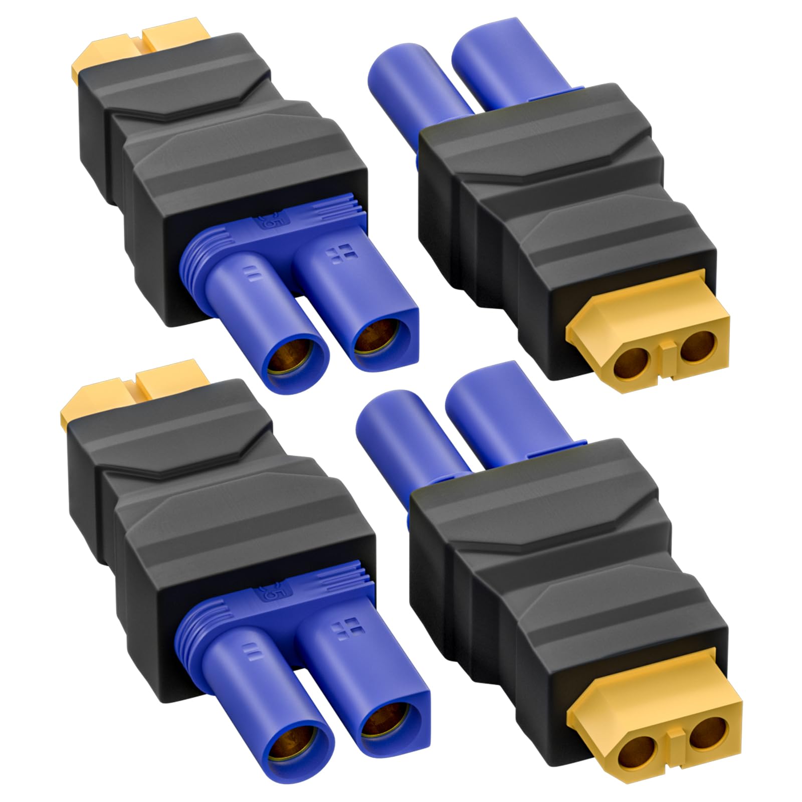 Cleqee XT60 Female to EC5 Female Connector Adapter Wireless Converter 4PCS for RC FPV Drone Car Lipo Battery Charger ESC — image 1