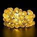{Longer and Brighter 29ft 50LED} Hallomall™ Outdoor Solar String Lights Fairy Lights, Crystal Ball Solar Powered Outdoor Decorations Ambiance Lighting For for Garden Fence Path Landscape Christmas (warm white)