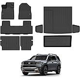 Floor Mats Custom for Honda Passport 2026 Trunk Mat with Backrest Mat All Weather TPE Rubber Cargo Liner Full Set Floor Liners for Passport Accessories (Trunk Mat+Backrest Mats+Floor Mats)