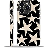 ilikediy for iPhone 15 Pro Case,HL2 Cute Cool Star Black Hybrid 2 Layer Hard Shell Silicone Protective Pattern Design Case