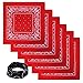 Basico Bandanas Value Pack 100% Cotton Paisley Head Wrap with Tube Face Mask/Headband