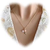 Crymystal Bohemian Flower Pearl Choker Necklace Flower Pendant Necklace Pearl Drop Necklace Flower Dangle Necklace Bridal Wedding Choker Necklace for Women and Girls Gifts