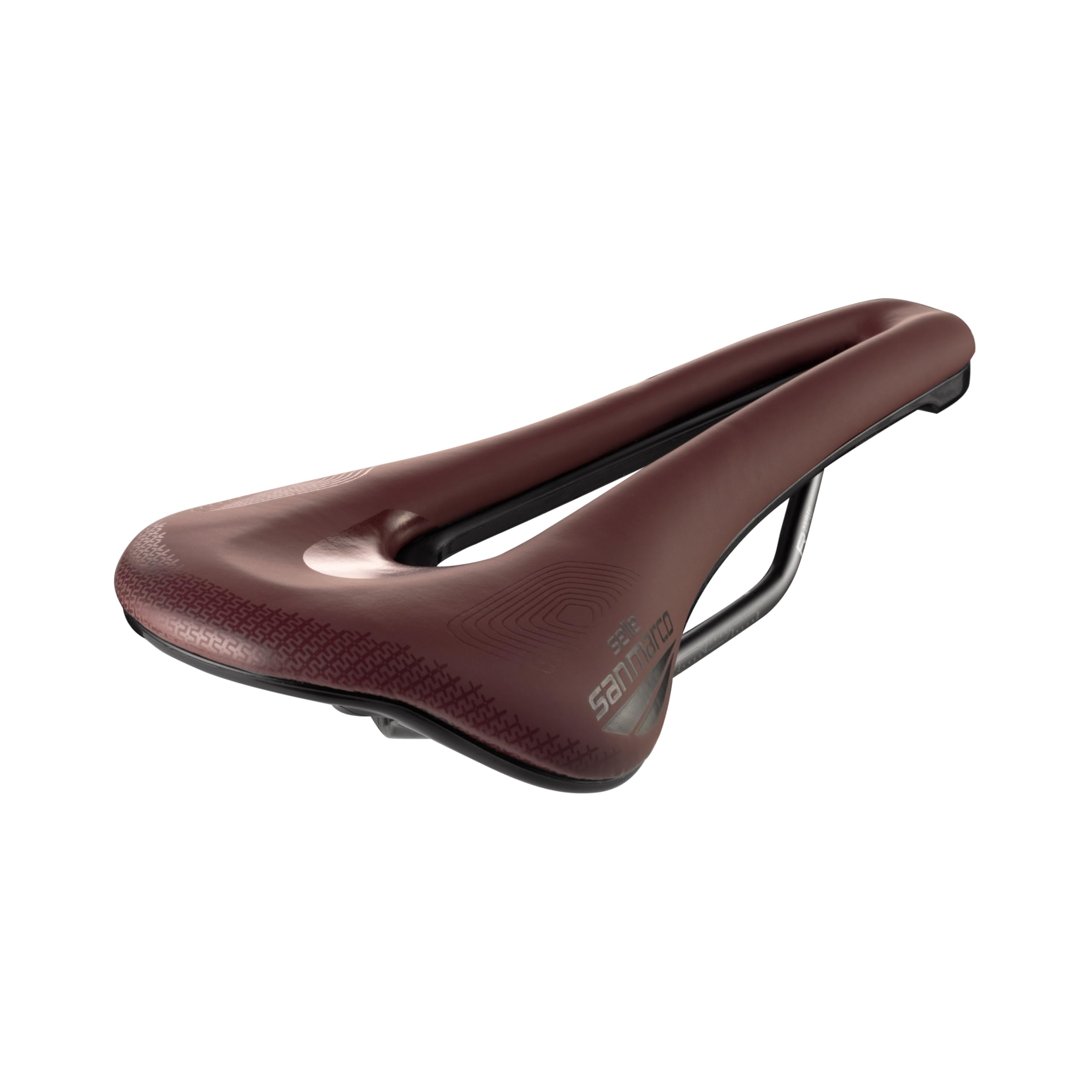Selle San Marco SHORTFIT 2.0 Supercomfort Racing - Gravel and Bikepacking Bicycle Saddle, Lightweight and Comfortable, with Anatomical Hole and Extra Gel Layer, Durable Steel Frame - Size S3, Red