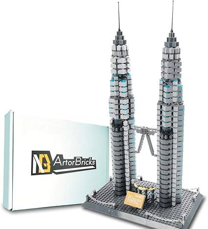 Amazon.com: ArtorBricks Architectural Petronas Towers colección grande Kit de construcción modelo y regalo para niños y adultos, compatible con Lego (1160 piezas): Toys \u0026 Games